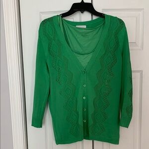 NY&Co Green Cardigan with green tank